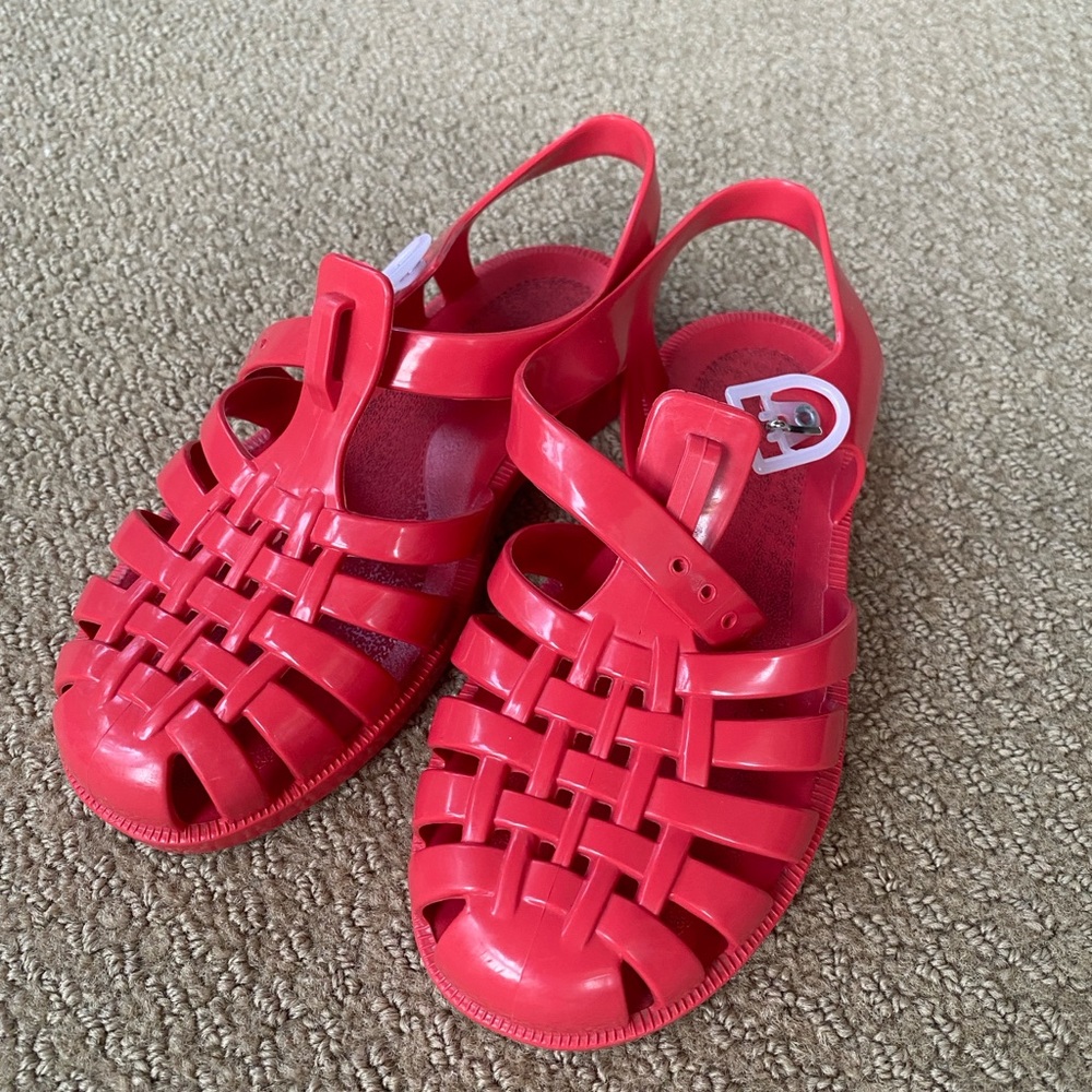 Meduse Kids Bright Red Jelly Sandals